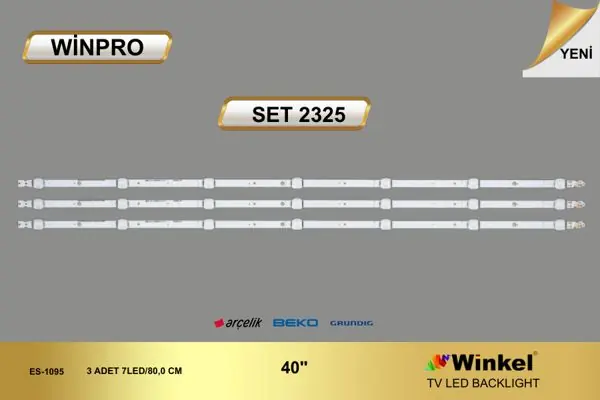 Arçelik 40 inç TV LED bar takımı Winpro SET 2325