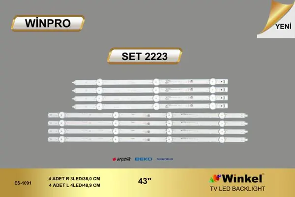 Arçelik 43 inç TV LED bar takımı Winpro SET 2223