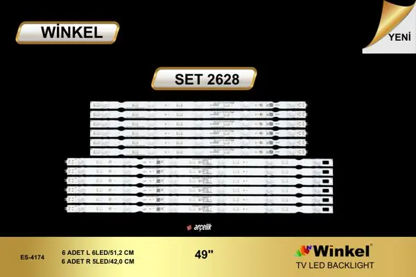 Arçelik 49 inç TV LED bar takımı Winkel SET 2628