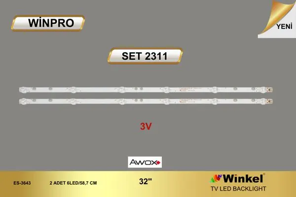 Awox 32 inç TV LED bar takımı Winpro SET 2311