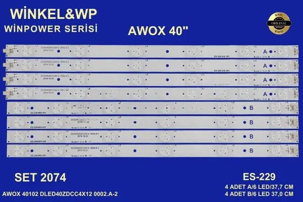 Awox 40 inç TV LED bar takımı Winkel&WP 2074
