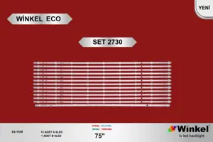 Vestel 75 inç LED bar takımı Winkel Eco SET 2730