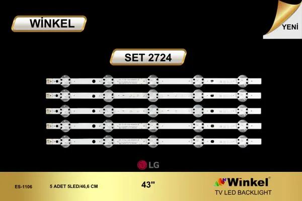 LG 43 inç TV LED bar takımı Winkel SET 2724