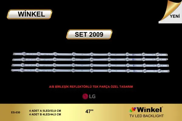 LG 47 inç TV LED bar takımı Winkel SET 2009