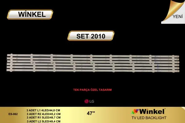 LG 47 inç TV LED bar takımı Winkel SET 2010