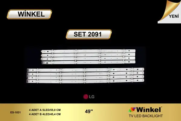 LG 49 inç TV LED bar takımı Winkel SET 2091