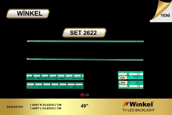 LG 49 inç TV LED bar takımı Winkel SET 2622
