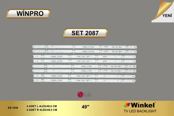 LG 49 inç TV LED bar takımı Winpro SET 2087