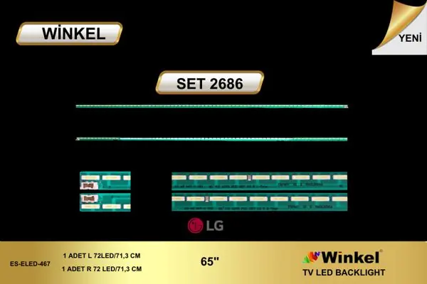 LG 65 inç TV LED bar takımı Winkel SET 2686