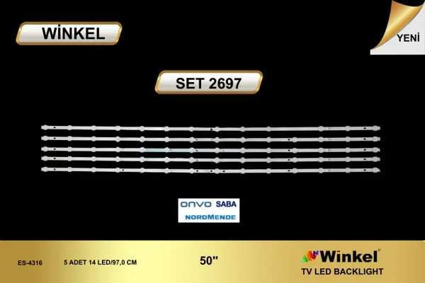 Onvo 50 inç TV LED bar takımı Winkel SET 2697
