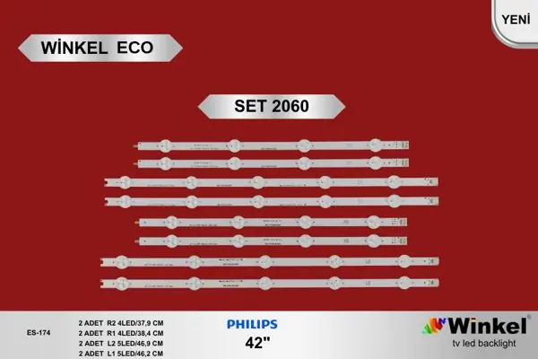 Philips 42 inç TV LED bar takımı Winkel Eco SET 2060