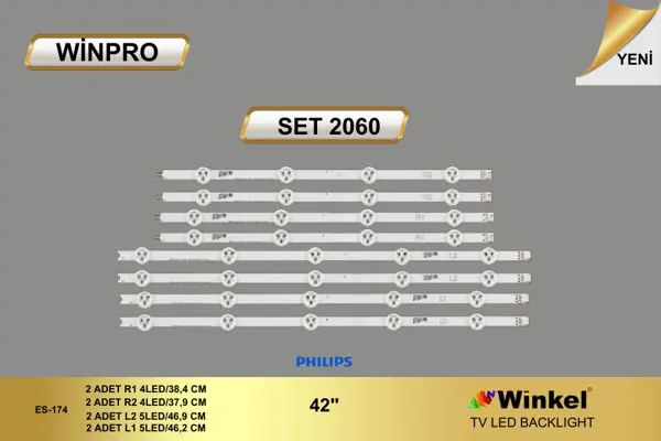 Philips 42 inç TV LED bar takımı Winpro SET 2060