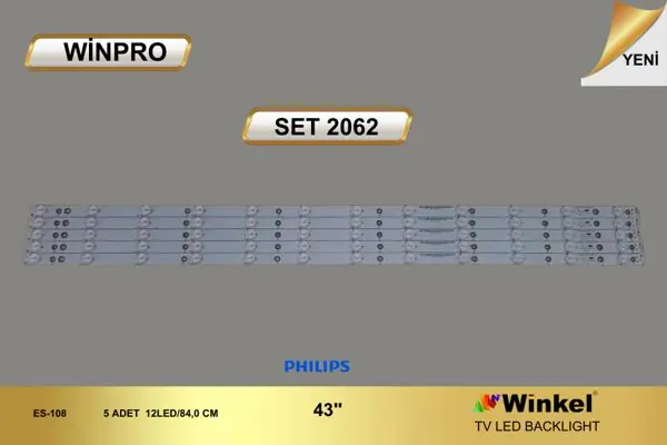 Philips 43 inç TV LED bar takımı Winpro SET 2062