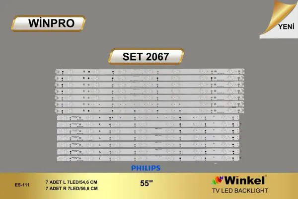 Philips 55 inç TV LED bar takımı Winpro SET 2067