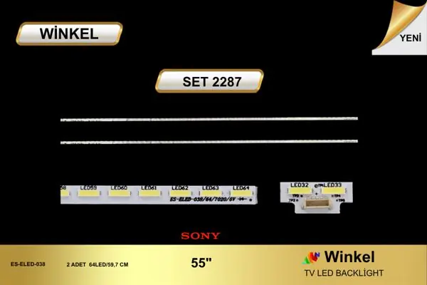 Sony 55 inç TV LED bar takımı Winkel SET 2287