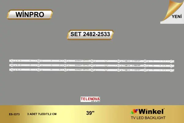 Telenova 39 inç TV LED bar takımı Winpro SET 2482