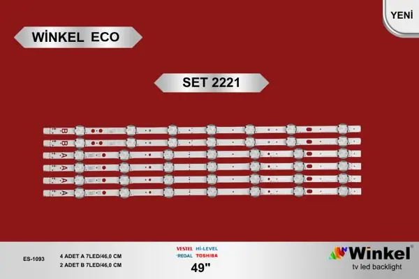 Vestel 49 inç TV LED bar takımı Winkel Eco SET 2221