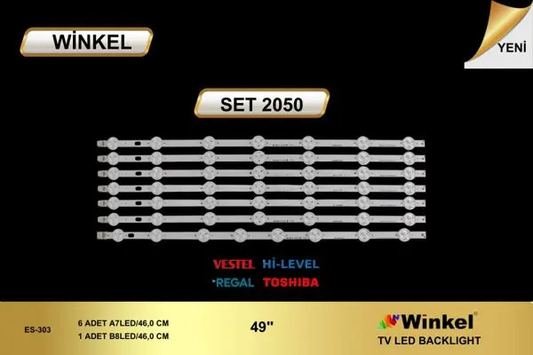 Vestel 49 inç TV LED bar takımı Winkel SET 2050