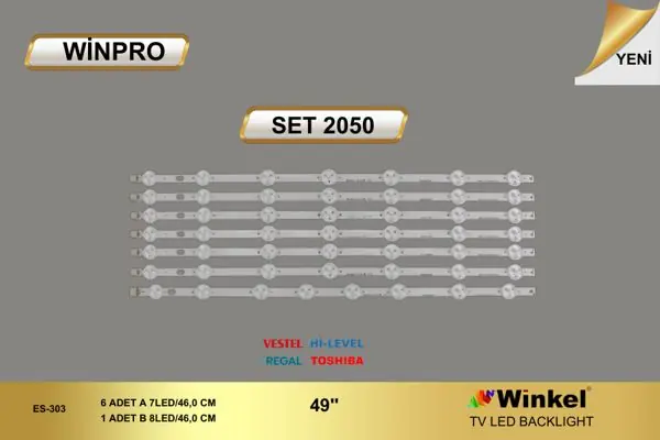 Vestel 49 inç TV LED bar takımı Winpro SET 2050