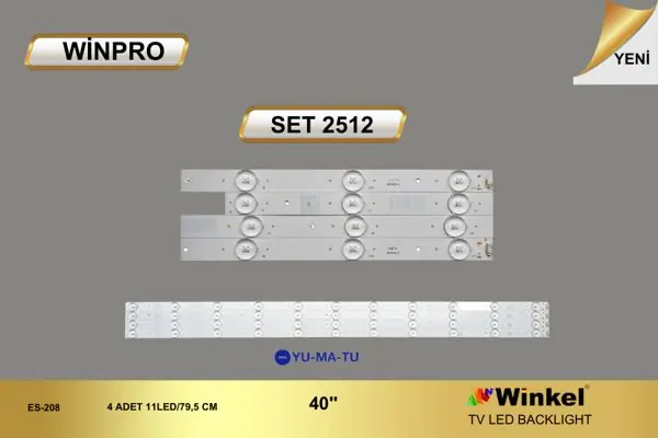 Yumatu 40 inç TV LED bar takımı Winpro SET 2512